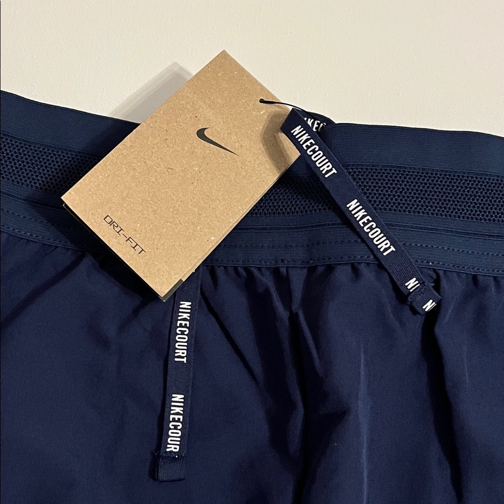 Nike Tennis Mens XXL Court Slam Dri-Fit 6" navy blue dri-fit HM6740 2XL NWT $90 - Picture 4 of 10